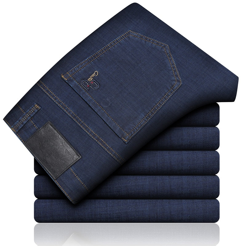 Male Jeans Men Jean Homme Men'S Classic Vetement Peto Vaquero Hombre Biker Straight Masculino Denim Man Pants Slim Fit Business