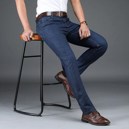 Male Jeans Men Jean Homme Men'S Classic Vetement Peto Vaquero Hombre Biker Straight Masculino Denim Man Pants Slim Fit Business