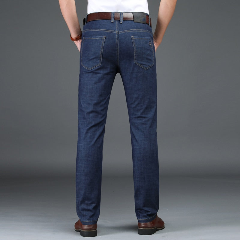 Male Jeans Men Jean Homme Men'S Classic Vetement Peto Vaquero Hombre Biker Straight Masculino Denim Man Pants Slim Fit Business