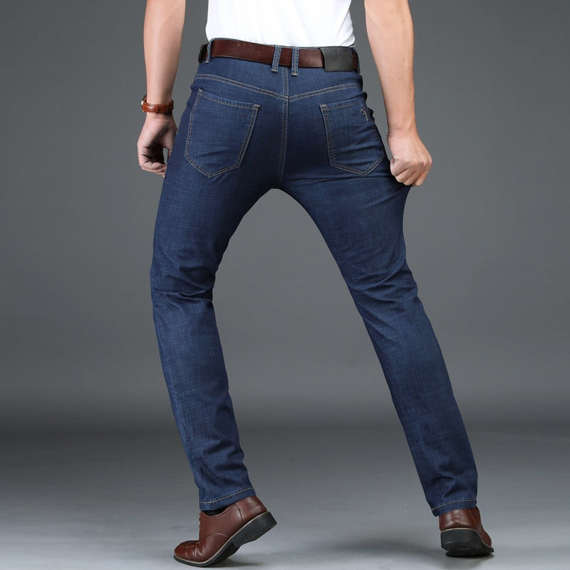 Male Jeans Men Jean Homme Men'S Classic Vetement Peto Vaquero Hombre Biker Straight Masculino Denim Man Pants Slim Fit Business