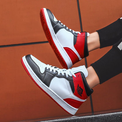 Man High-top Basketball Shoes Men's Air Cushion Light Basketball Sneakers Anti-skid Breathable Outdoor Sports Basketball Shoes