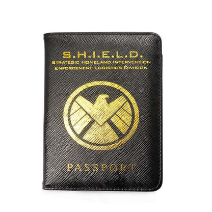 Marvel Avengers Passport Cover Rfid Blocking Leather Hydra Passport Holder Multifunctional Shield Travel Passport Case New