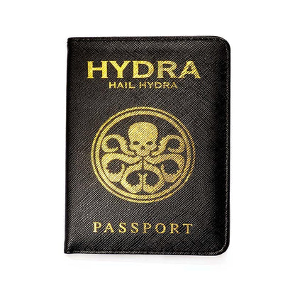 Marvel Avengers Passport Cover Rfid Blocking Leather Hydra Passport Holder Multifunctional Shield Travel Passport Case New