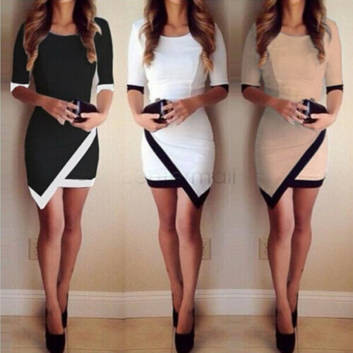 Meihuida 2020 Sexy Women Bandage Bodycon Half Sleeve Evening Party Mini Dress Ladies Womens Brief Daily Dresses Clothing