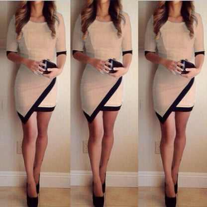Meihuida 2020 Sexy Women Bandage Bodycon Half Sleeve Evening Party Mini Dress Ladies Womens Brief Daily Dresses Clothing