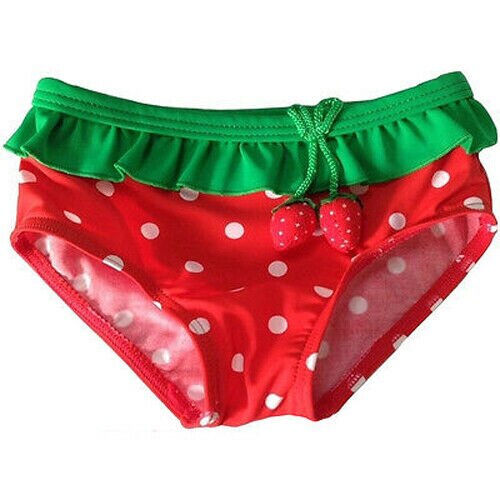 Meihuida Summer Kids Baby Girls Red Strawberry Beachwear Bikini Suit Hat Swimsuit Swimwear Bathing Suit Swimming Girls Clothes