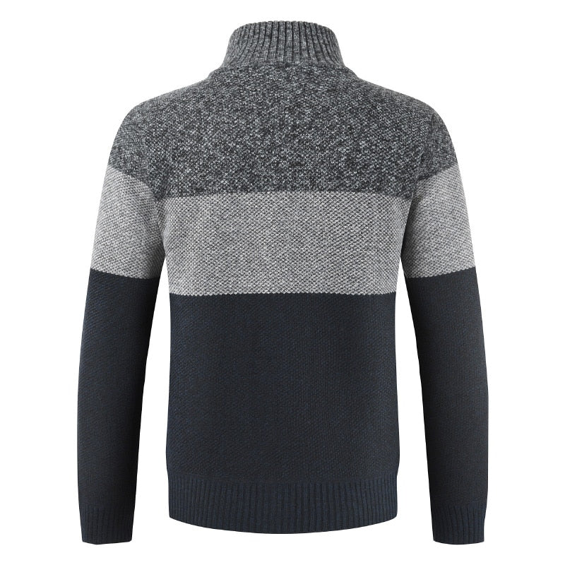 Men Autumn Winter New Business Casual Warm Thick Fleece Cardigan Sweater Jumper Men Fashion Loose Fit Knitted Cardigan Coat Men