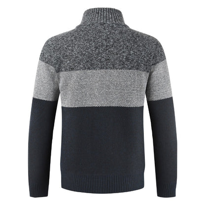Men Autumn Winter New Business Casual Warm Thick Fleece Cardigan Sweater Jumper Men Fashion Loose Fit Knitted Cardigan Coat Men