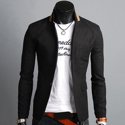 Men's Classical Stylish Jacket Coat with Pockets. 2020 Fashion Lapel Collar Long Sleeve Tops