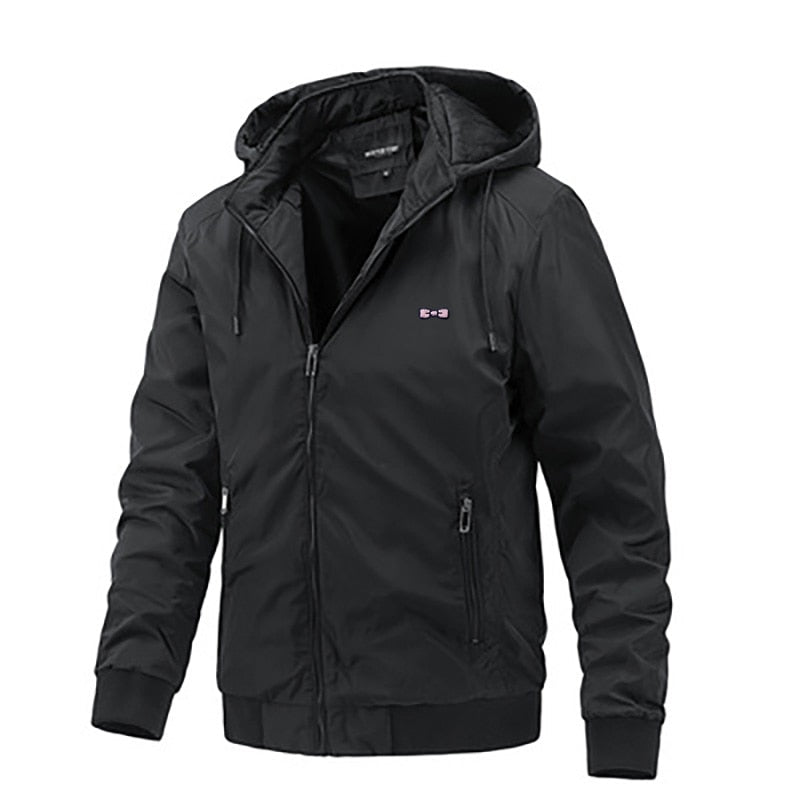 Eden Men's Casual Hooded Jacket Hombre Fashion Windproof Coats Male Jacket High Quality Outerwear Homme Coat
