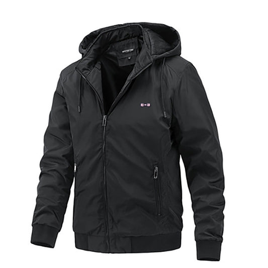 Eden Men's Casual Hooded Jacket Hombre Fashion Windproof Coats Male Jacket High Quality Outerwear Homme Coat