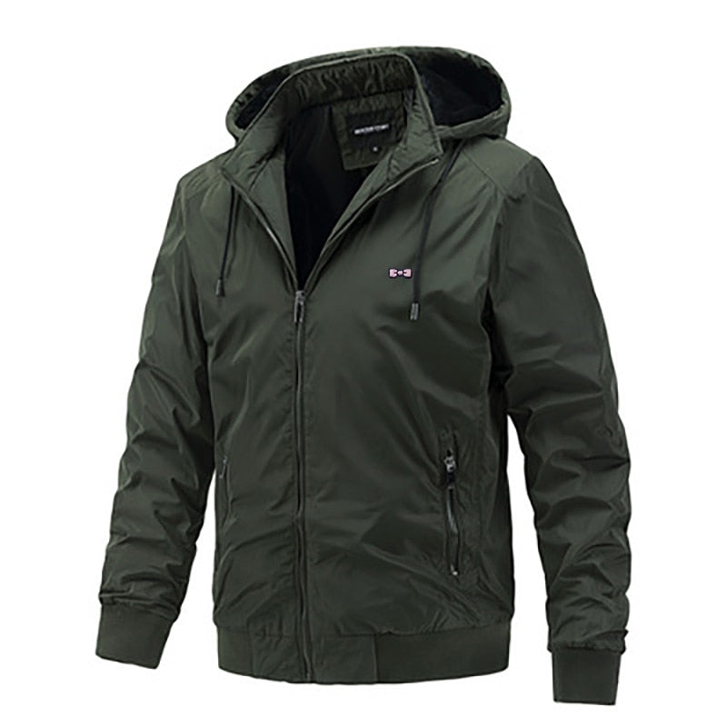 Eden Men's Casual Hooded Jacket Hombre Fashion Windproof Coats Male Jacket High Quality Outerwear Homme Coat