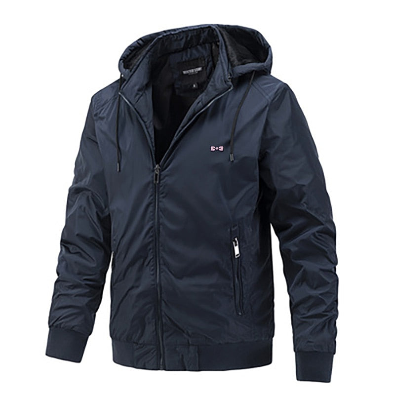 Eden Men's Casual Hooded Jacket Hombre Fashion Windproof Coats Male Jacket High Quality Outerwear Homme Coat