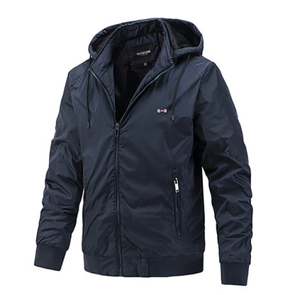 Eden Men's Casual Hooded Jacket Hombre Fashion Windproof Coats Male Jacket High Quality Outerwear Homme Coat