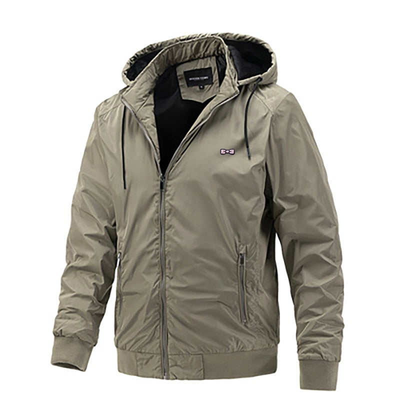 Eden Men's Casual Hooded Jacket Hombre Fashion Windproof Coats Male Jacket High Quality Outerwear Homme Coat