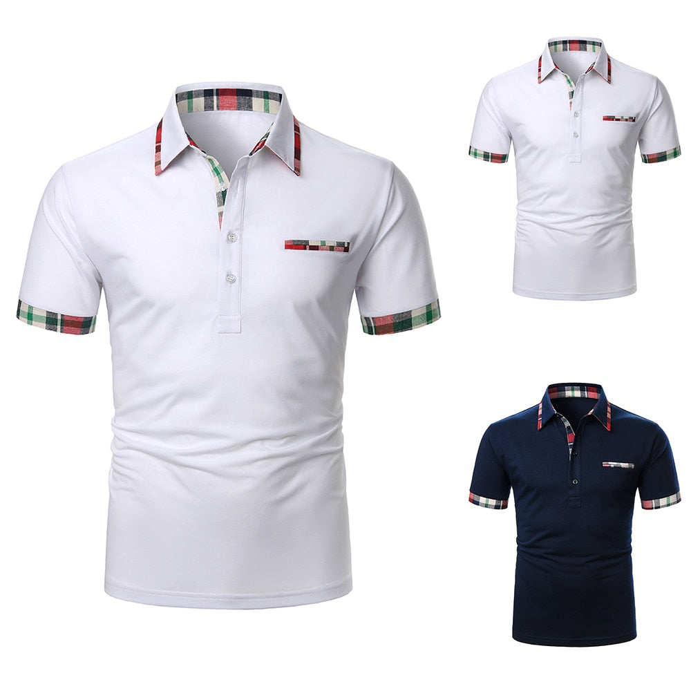 Men Polo Shirt 2021 Summer Fashion Classic Casual Tops Short Sleeves Cotton High Quality Mandarin Collar Men Slim Polo Homme