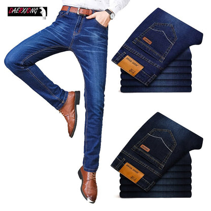 Men's Straight Classic Jeans fashion comfortable waist slim stretch Male Denim Pants Overalls Designer Men Jeans High Quality