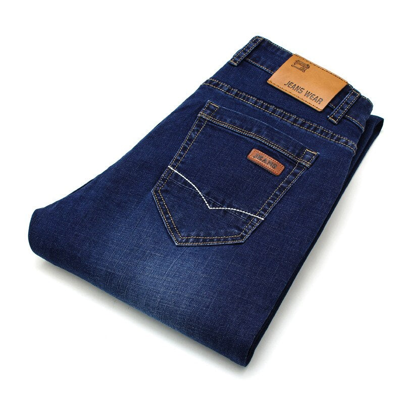 Men's Straight Classic Jeans fashion comfortable waist slim stretch Male Denim Pants Overalls Designer Men Jeans High Quality