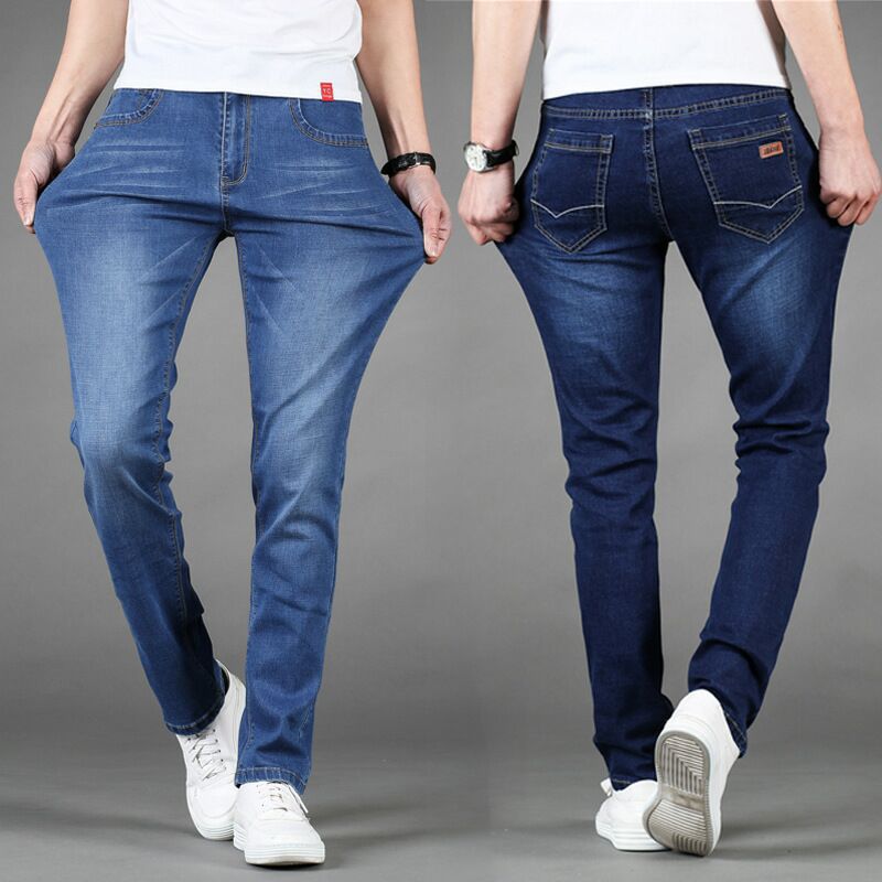 Men's Straight Classic Jeans fashion comfortable waist slim stretch Male Denim Pants Overalls Designer Men Jeans High Quality
