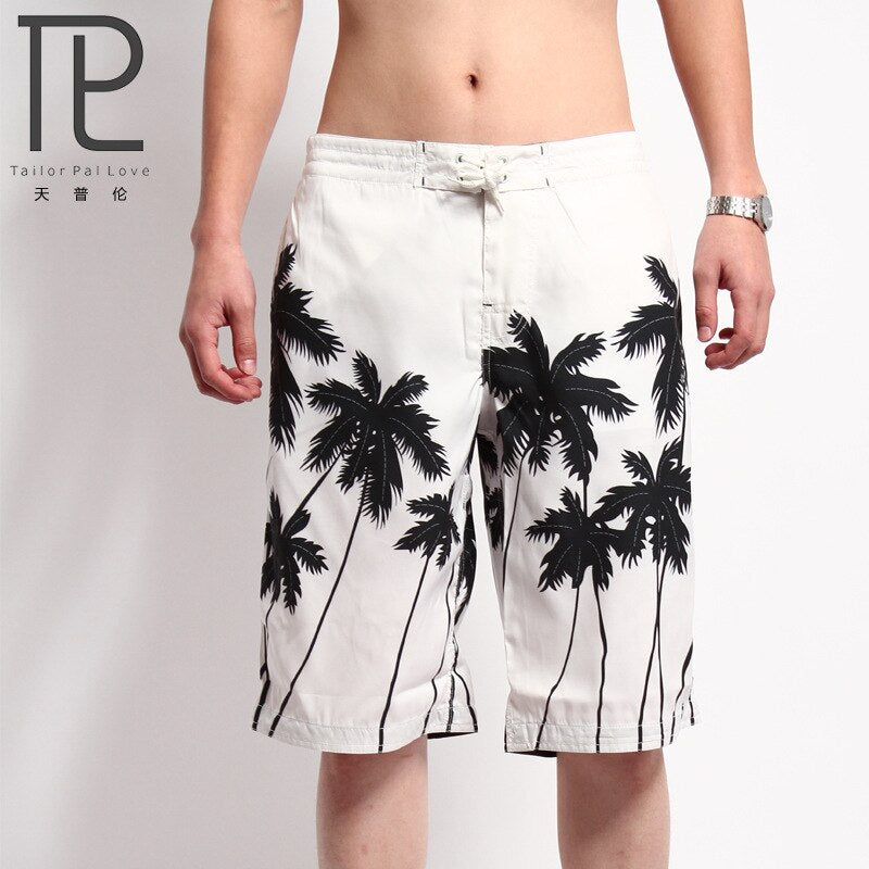 Men's Beach Shorts Mens Board Shorts Summer Clothing Coconut Trees Shorts Quick Dry sea Shorts masculina letter board bermuda