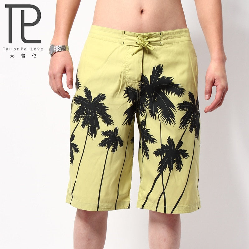 Men's Beach Shorts Mens Board Shorts Summer Clothing Coconut Trees Shorts Quick Dry sea Shorts masculina letter board bermuda
