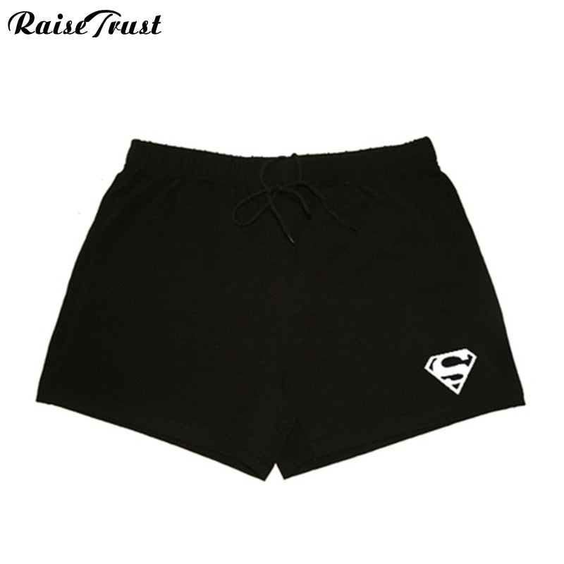 Men's Gym Shorts Fitness Bodybuilding Clothing Men Athlete Fitness Weight Lifting Workout Cotton High Quality Shorts Superman