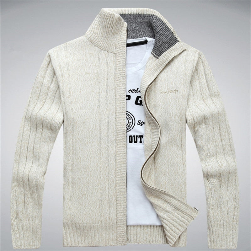 Men's Winter Sweater Casual Knitted Cardigan Jackets Thick Warm Clothing Cashmere Sweater Coats Outerwear Male Knit Sweater