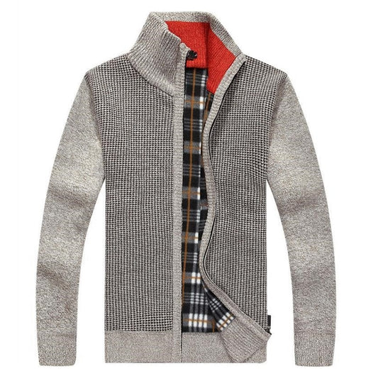 Men's Wool Cotton Mens sweaters Winter Autumn men Cardigan Brand Overcoat New Sweater Army Green Size M-3XL 5 Color 0431