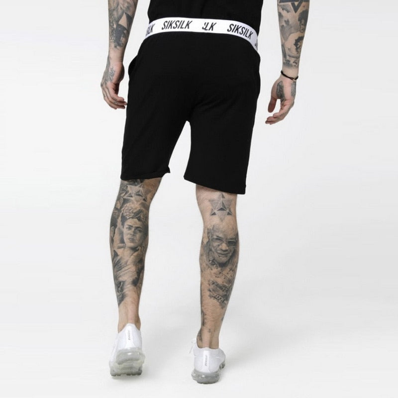 Men's Summer Silk Embroidery Gym Fitness Bodybuilding Casual Joggers Workout Brand Sporting Short Pants Sweatpants Sportswear