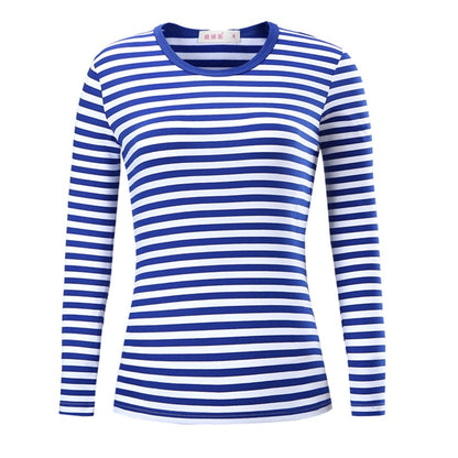 Unisex Striped Sweater Men clothing harajuku Women's  Slim Fit cotton Stripe Long sleeve Plus Size fashion T-shirts top