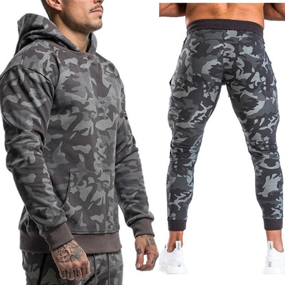 Men's Sports Suits Male Set Jogging Clothing Ropa De Marca Chandal Casual Hoodie Set Camouflage Big Pocket Cotton Dresy Tracksuit