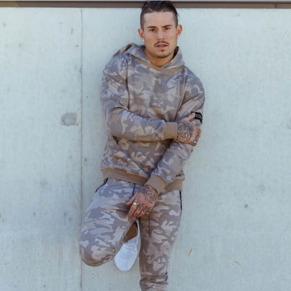 Men's Sports Suits Male Set Jogging Clothing Ropa De Marca Chandal Casual Hoodie Set Camouflage Big Pocket Cotton Dresy Tracksuit
