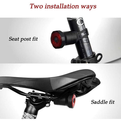 Meroca LED Bicycle Rear Light Smart USB Rechargeable Cycling Bike Tail Light Auto On/Off Waterproof  Lamp for MTB Road Bikes