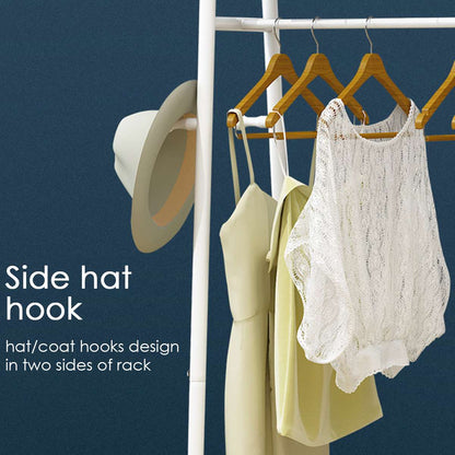 Metal Coat Rack Landing Clothing Holder Hanger Floor Standing Storage Shelf Clothes Hanger Dry Rack Simple Style Room Furniture