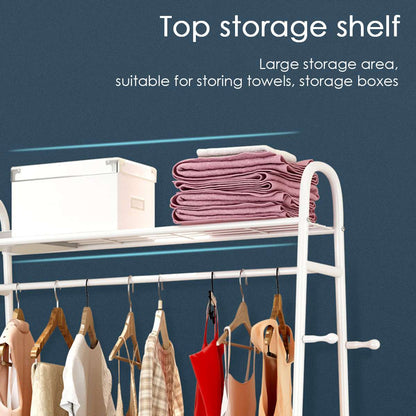 Metal Coat Rack Landing Clothing Holder Hanger Floor Standing Storage Shelf Clothes Hanger Dry Rack Simple Style Room Furniture