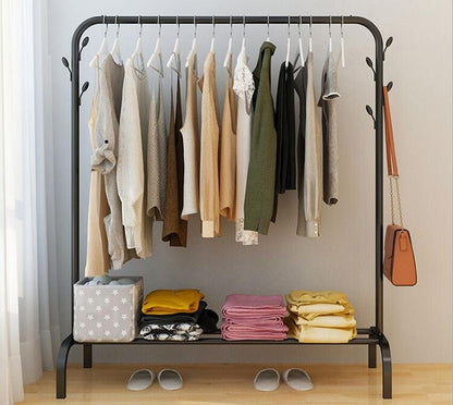 Metal Drying Clothing Rack. Floor Standing Hanger Storage Clothes Rack Coat Rack Living Room Furniture