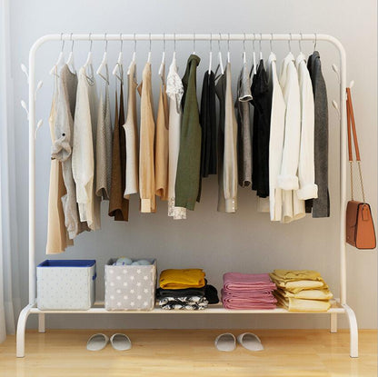 Metal Drying Clothing Rack. Floor Standing Hanger Storage Clothes Rack Coat Rack Living Room Furniture