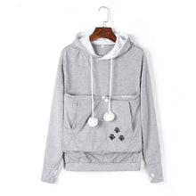 Load image into Gallery viewer, Mewgaroo Cat Lovers Hoodies Women Hooded Casual Pet Kangaroo Sweatshirt Women Pouch Hoodie Big Size Hoody Ladies Tops Sudaderas
