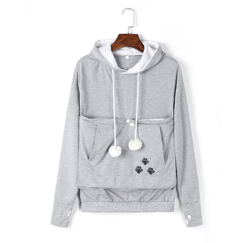 Mewgaroo Cat Lovers Hoodies Women Hooded Casual Pet Kangaroo Sweatshirt Women Pouch Hoodie Big Size Hoody Ladies Tops Sudaderas