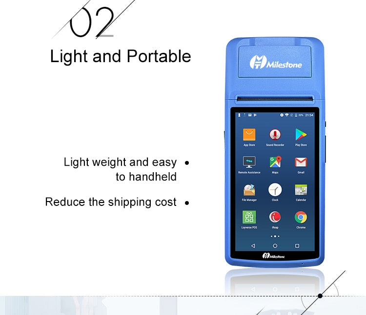 Milestone POS  Portable Thermal Receipt Printer WIFI bluetooth Touch Screen IOS Android Usb Terminal GPRS 58mm Printer M1