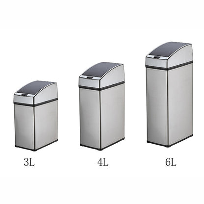Mini 3L & 4L Sensor Waste Bin No Touch Garbage Can Infrared Recycling Bin Stainless Steel