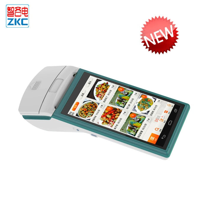 Mini Android Mobile POS terminal 58mm Thermal Printer NFC RFID Reader ZKC5501