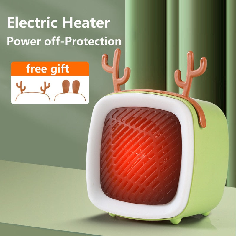 Mini Portable cute Electric Space Heater 400W Home Office Desktop Warm Air Heater Warmer Fan Silent Remote Fast Heat Thermostat