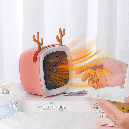 Mini Portable cute Electric Space Heater 400W Home Office Desktop Warm Air Heater Warmer Fan Silent Remote Fast Heat Thermostat