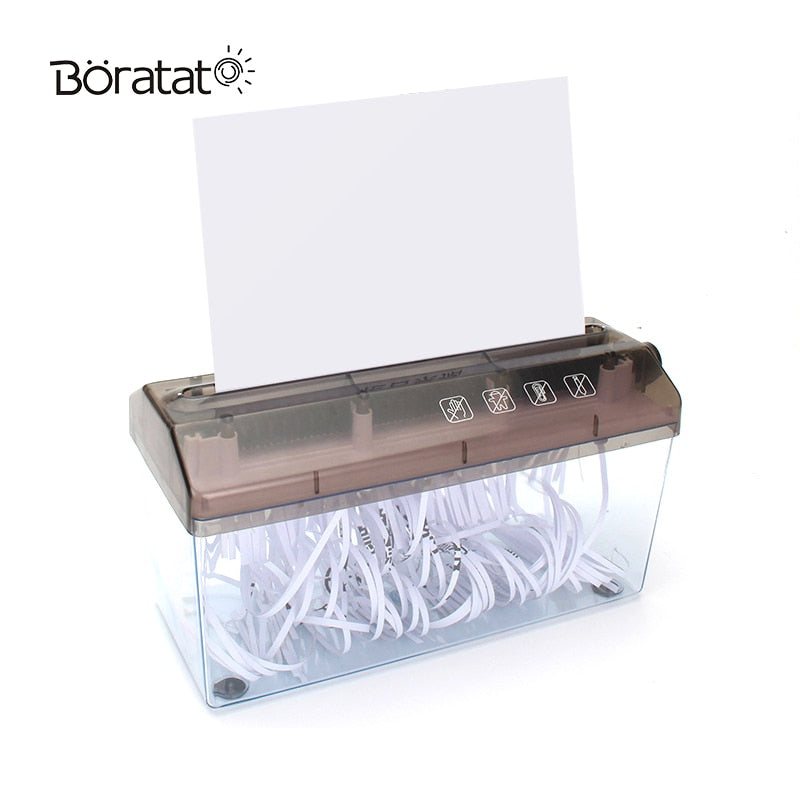 Mini Shredder Small Desktop Hand-cranked A4 Letter Size Paper Shredder Office Household Manual Crusher Documents Handmade Cutting Machine