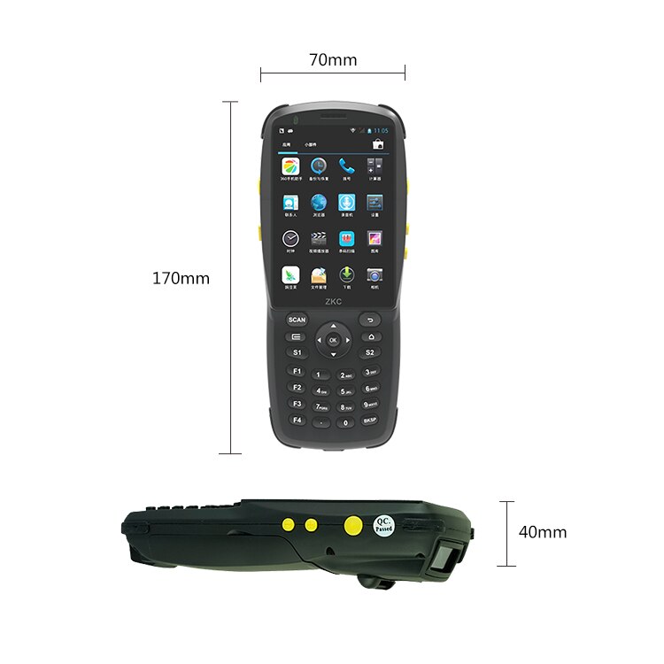Mobile Data Terminal Android Rugged Industrial PDA 1D 2D Laser Barcode Scanner NFC Reader