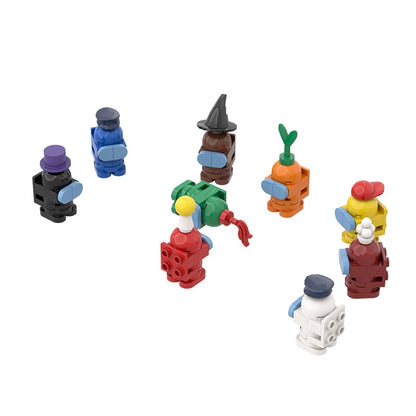 Moc Mini Cartoon Characters Building Blocks Kit For Among of Us Game Figures Bricks DIY Idea Girl Gift Set Toys For Children Kid