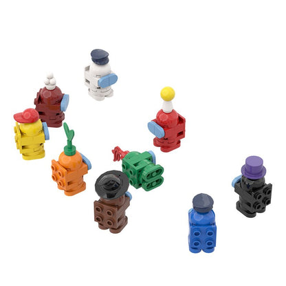 Moc Mini Cartoon Characters Building Blocks Kit For Among of Us Game Figures Bricks DIY Idea Girl Gift Set Toys For Children Kid
