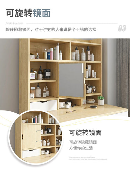 Modern Bedroom Furniture. Dresser Drawers. Bedside Storage Cabinets Night Stand. Makeup Dressing Table with Rotatable Mirror 90cm. Dressing Table Set
