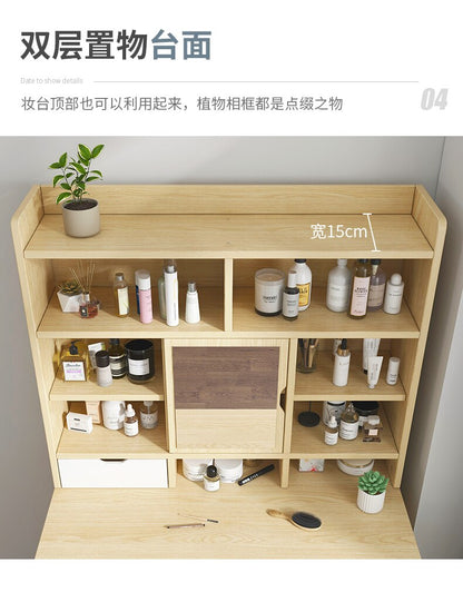 Modern Bedroom Furniture. Dresser Drawers. Bedside Storage Cabinets Night Stand. Makeup Dressing Table with Rotatable Mirror 90cm. Dressing Table Set